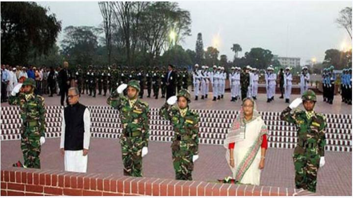 জাতীয় স্মৃতিসৌধে রাষ্ট্রপতি ও প্রধানমন্ত্রীর শ্রদ্ধা